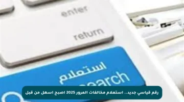 رقم قياسي جديد.. استعلام مخالفات المرور 2025 أصبح أسهل من قبل
